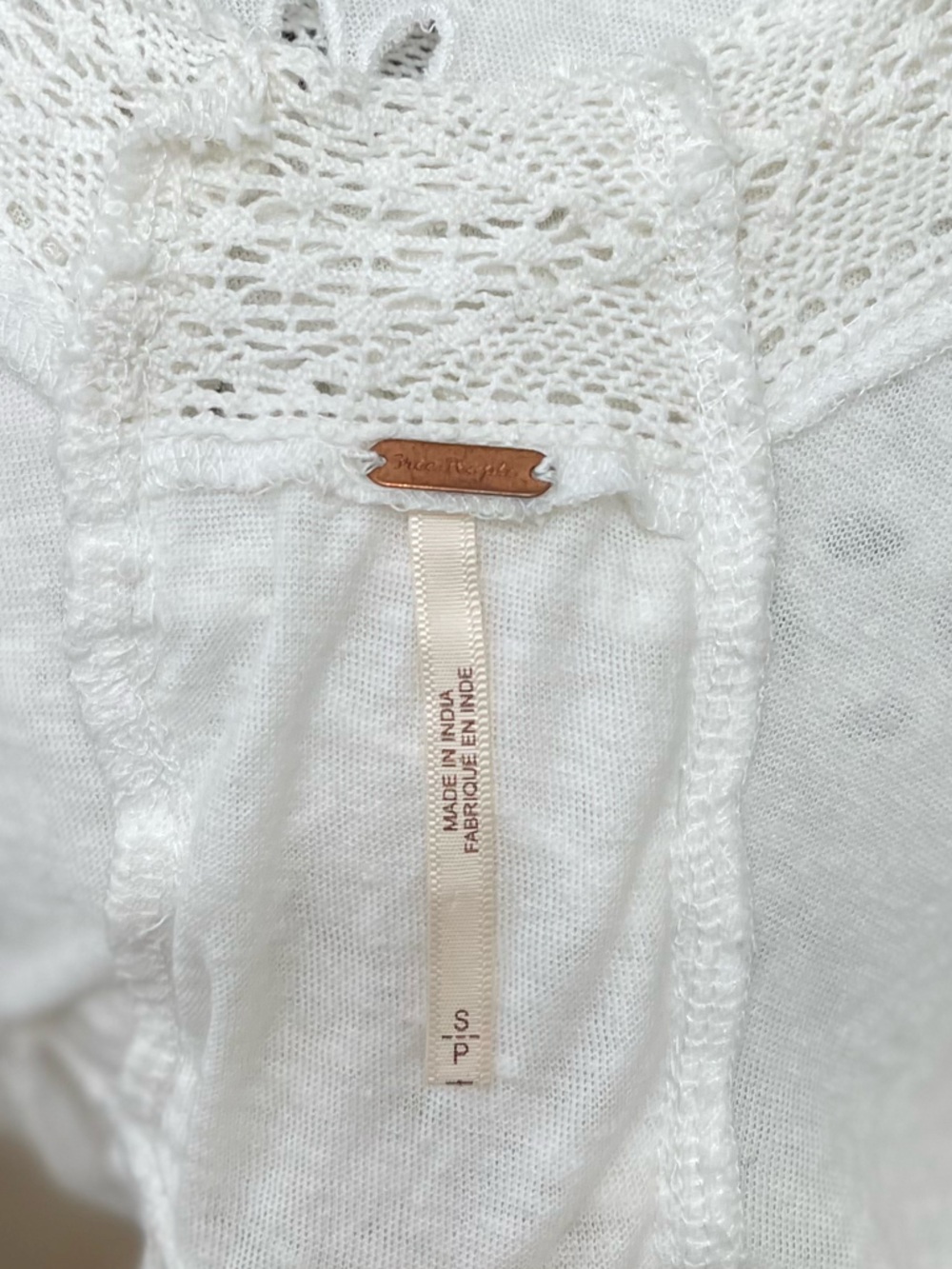Free People Sweeter Side Eyelet Embroidered Top in White Sz Small - Picture 7 of 7
